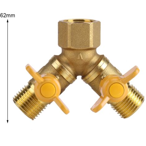 Doppelter Messing-G1/2-Wasserhahnadapter mit Wassersparfilter, 22 mm, transparentes ABS, einstellbarer Sprühmodus für die Küche