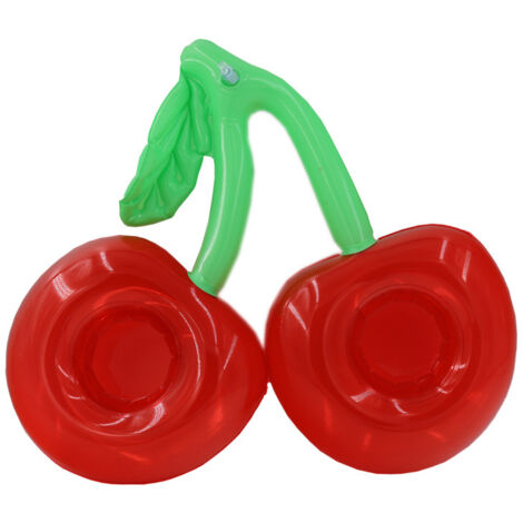 Doppelter Mund Kirschuntersetzer, Doppelter Kirschbechersitz, Aufblasbarer Getränkehalter (Color : White, Size : 19x18cm)