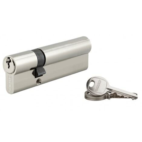Doppelter Schließzylinder SA, 30 x 70 mm, ausreißfest, Nickel, 3 Schlüssel - 1 Stück - THIRARD - 00016371