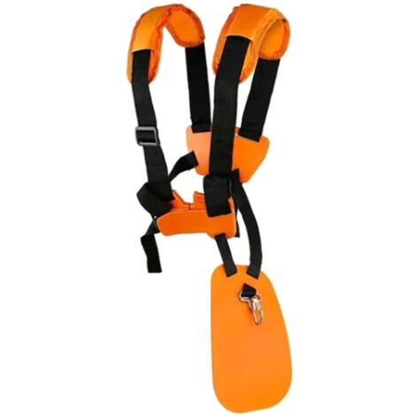 Doppelter Schultergurt für Freischneider, Gartengurt mit Polsterung für FS120, FS55 und FS220, komfortabler orangefarbener Gurt
