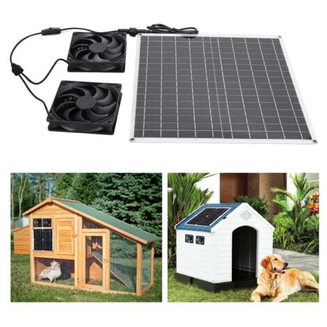Doppelter Solar-Abluftventilator, 3000 U/min, monokristallines Panel, IP65, 20 W