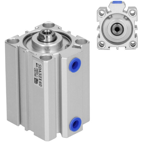 Doppeltwirkender Pneumatikzylinder aus schlankem Aluminium, Zubehör für Pneumatikkomponenten, 32 mm Bohrung SDA32x40