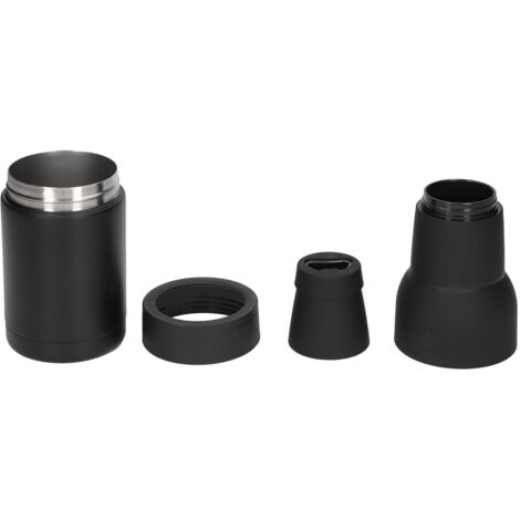 Doppelwandige, isolierte Edelstahl-Thermoskanne mit Flaschenöffner, Schwarz