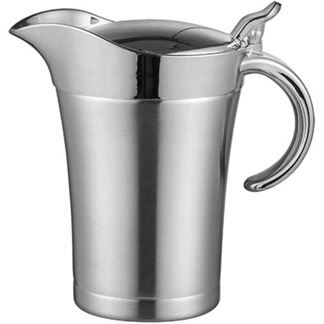 Doppelwandige, isolierte Saucenschüssel aus Edelstahl mit Deckel, für Saucen, Cremes und Puddings, elegantes Servieren