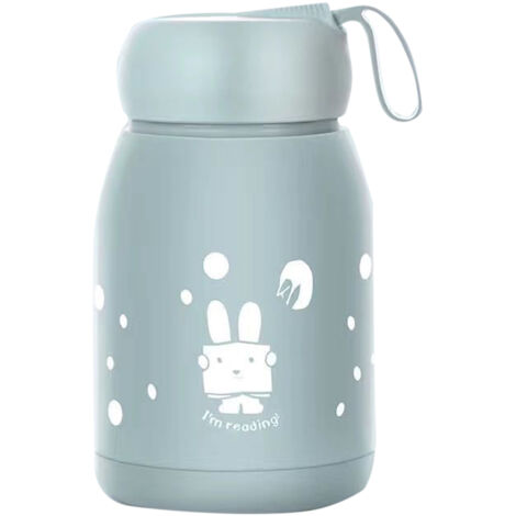 Doppelwandiger Isolierbecher, 330 ml, niedliches Hasenmotiv, ideal für Reisen und Sport