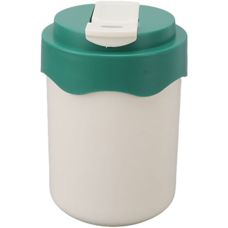Doppelwandiger, isolierter Becher aus Edelstahl 304 mit Strohhalm, 450 ml, tragbar, grün