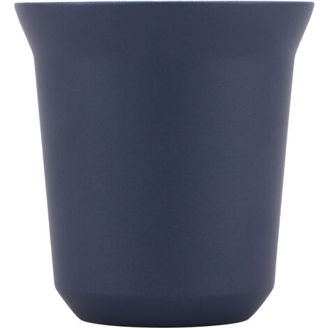 Doppelwandiger, isolierter Edelstahl-Kaffeebecher für Kapselkaffee, dunkelblau, 160 ml