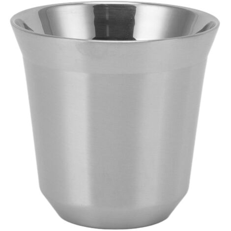 Doppelwandiger, isolierter Kaffeebecher aus Edelstahl 304, 80 ml, für Zuhause und Camping