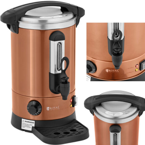 Doppelwandiger Warmwasserbereiter mit Ablaufgarnitur, 6,1 l, 1500 W, orange