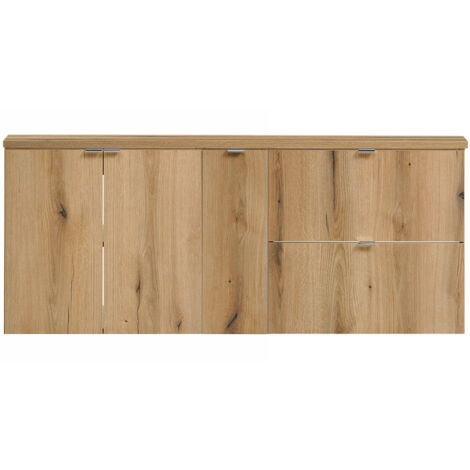 Doppelwaschtisch 140cm, Eiche, NEWPORT-56-OAK