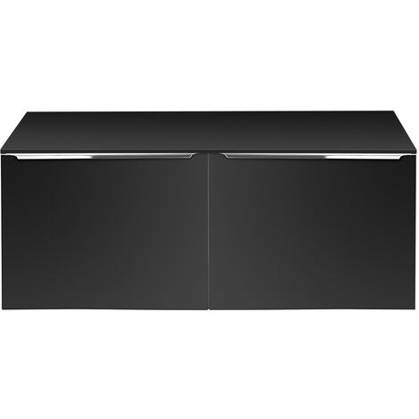 Doppelwaschtisch-Unterschrank 120cm, schwarz matt, PUEBLA-56-BLACK