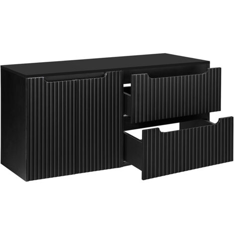 Doppelwaschtisch-Unterschrank 120cm, schwarz, NEWPORT-56-BLACK