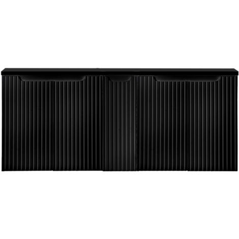 Doppelwaschtisch-Unterschrank 140cm, in schwarz, NEWPORT-56-BLACK