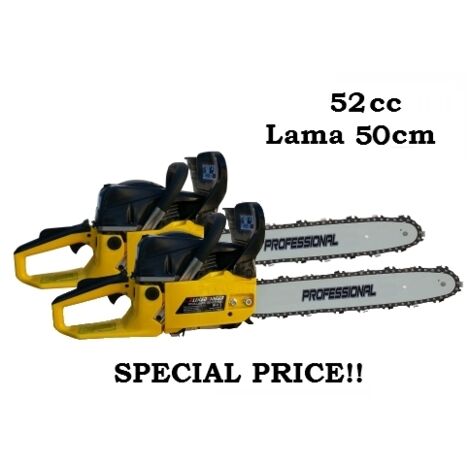 Doppia/2 pezzi Motosega per potatura 52cc lama 50cm - Mod. Yellow