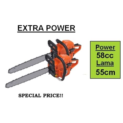 Doppia/2 pezzi Motosega per potatura 58cc lama 55cm