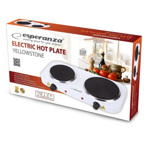 Doppia piastra con 5 livelli di temperatura 2500w - bianca