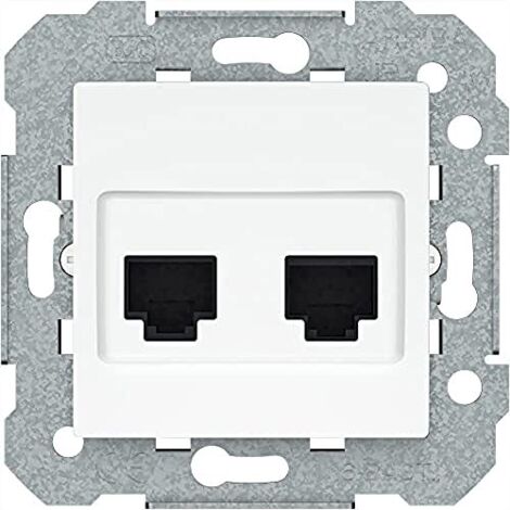 Doppia presa RJ45 bianca BJC Viva 23586-2
