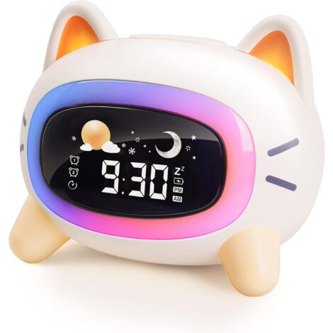 Sveglia Con Luce Notturna Cute Cartoon Digital LED Snooze Bambini