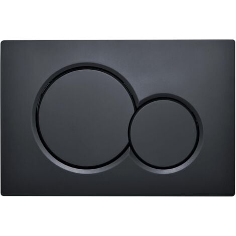 SJQKA Doppio attuatore per WC sospesi, compatibile con Geberit Sigma01-115.770.DW.5, facile installazione, placca di comando inclusa (nero opaco)