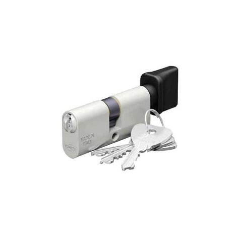 DOPPIO CILINDRO OVALE IN ALLUMINIO CON POMOLO 143P- -mm.60 decentrato (27x33) (143.27.33P) - 1 pezzi OMEC