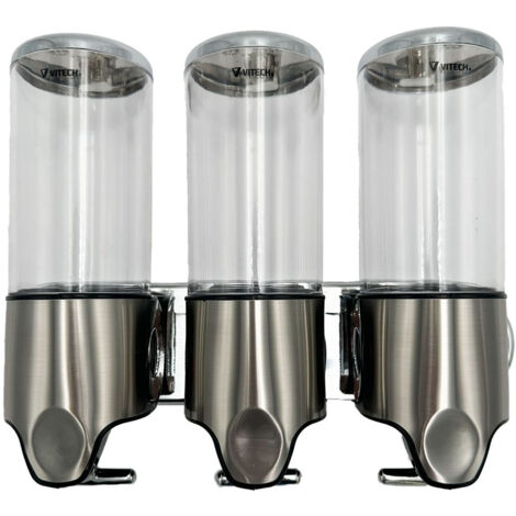 Doppio dispenser sapone e shampoo 2 x 500 ml professionale trasparente
