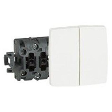 Doppio interruttore o interruttore bianco Legrand Oteo 086120