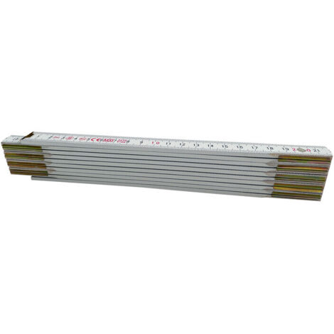 DOPPIO METRO 10 ASTE 16 MM LEGNO BIANCO- 12,0 pz