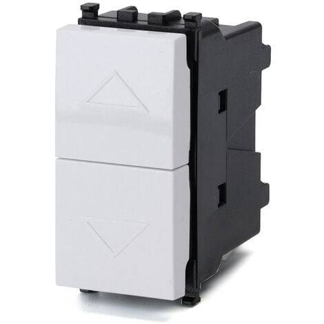 AIGOSTAR Doppio Pulsante con frecce 10A bianco compatibile anche con Vimar Plana