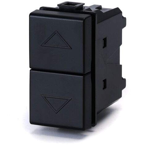 Doppio Pulsante con frecce 10A nero compatibile anche con BTicino Matix