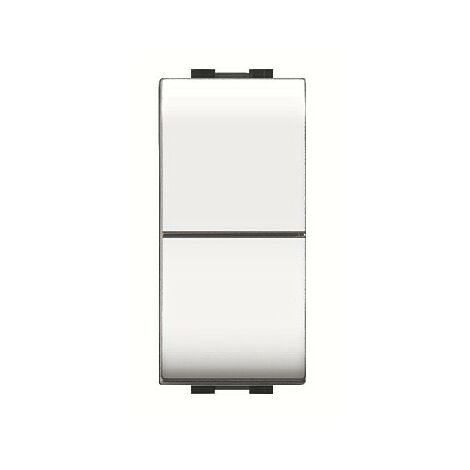 Doppio Pulsante Generico Mylife 10A Bianco ( ELETTROCANALI cod. ECL4023WH )