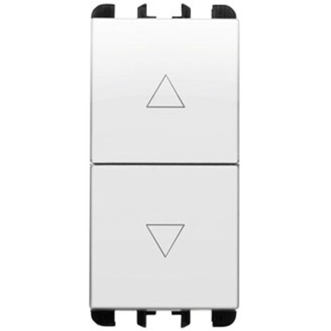 Doppio pulsante interbloccato Urmet Simon Nea bianco ghiaccio 10139BG