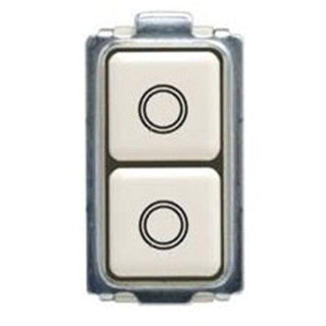 Doppio pulsante non interbloccato compatibile con serie "Laser" e "Magic International Bticino"