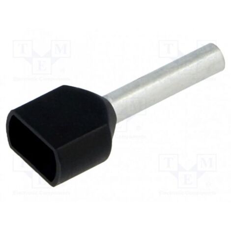 Doppio puntale cavo preisolato Cavo 1,5mm² Lunghezza 12mm Nero Bm00657