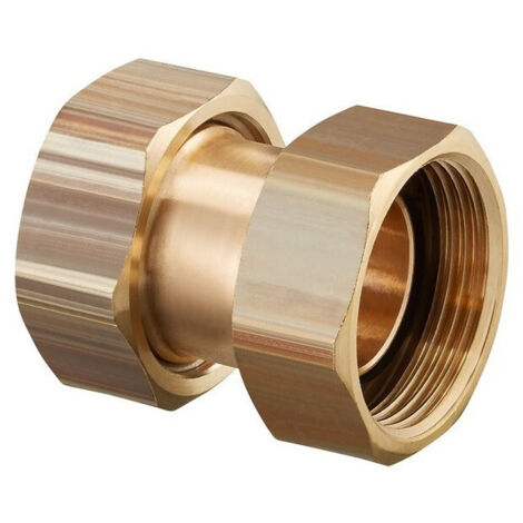 DOPPIO RACCORDO IN BRONZO GUARNIZIONE PIANA (38mm) FF 1 1/4 x1 1/4