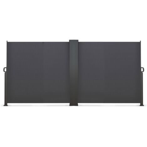 Doppio schermo pieghevole a scomparsa 180 x 800 CM tenda laterale grigio antracite