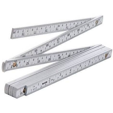 DOPPIOMETRO ABS 501202 WOKIN - BIANCO DECIMETRI NERI MT 2 - 12 pezzi