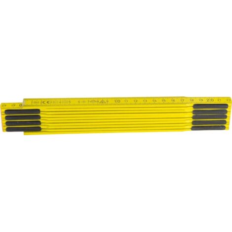 DOPPIOMETRO LEGNO ACERO GIALLO 10 ASTE MAURER