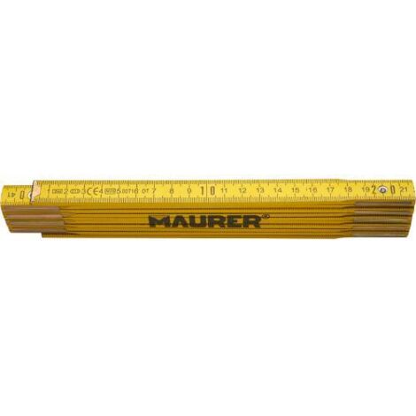 DOPPIOMETRO LEGNO BETULLA GIALLO 10 ASTE