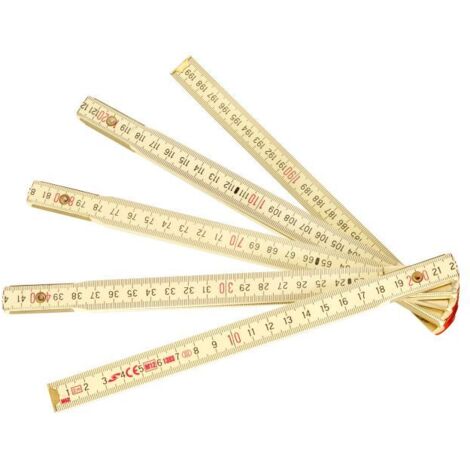 DOPPIOMETRO PIEGHEVOLE IN LEGNO 2 MT