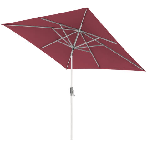 Doppler ACT 240 x 240 AUTO-TILT Sonnenschirm 240 x 240 cm Mittelmastschirm Kurbelschirm 4 Farbvarian 809 Rot