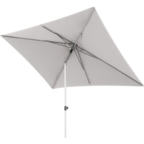 Doppler ACT 250 x 200 PUSH-UP Sonnenschirm 250 x 200 cm Mittelmastschirm Mittelstock 4 Farbvarianten 827 Hellgrau