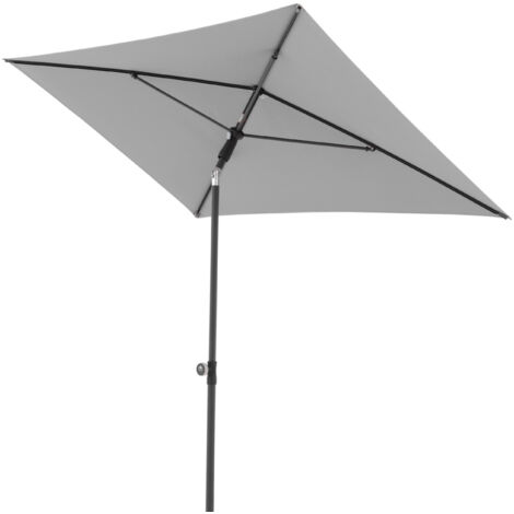 Doppler ACTIVE Green Edition 200 x 120 cm Sonnenschirm in 4 Farbvarianten Mittelmastschirm Balkonsch 827 Hellgrau