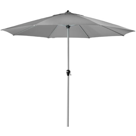 Doppler Active Kurbel 380 Sonnenschirm 5 Farben ø 380 cm Marktschirm Mittelmast 444438 827 Hellgrau