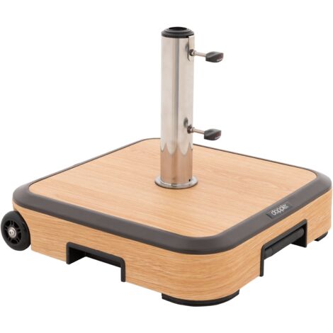 Doppler Alu-Wood Trolley Sockel Rollsockel 50 kg Holzoptik 56 x 56 cm 85897AWGT