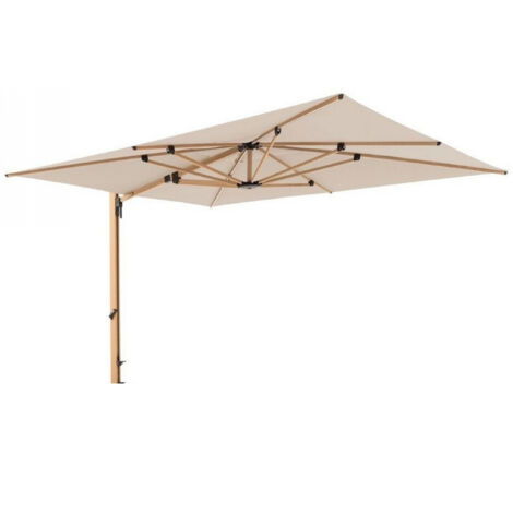 Doppler Alu Wood XL LED ULTRA 400 x 300 cm Pendelschirm Holzoptik Ampelschirm 3 Farben 449270 820 Natur