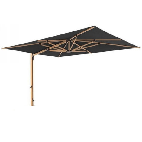Doppler Alu Wood XL LED ULTRA 400 x 300 cm Pendelschirm Holzoptik Ampelschirm 3 Farben 449270 840 Anthrazit