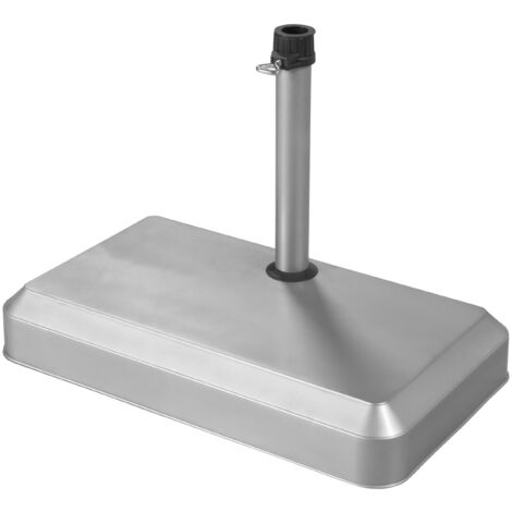 Doppler Betonsockel 20 kg für Rohr ø 25 -32 mm Schirmsockel 49 x 28 x 7,5 cm Balkon 2 Farben silber