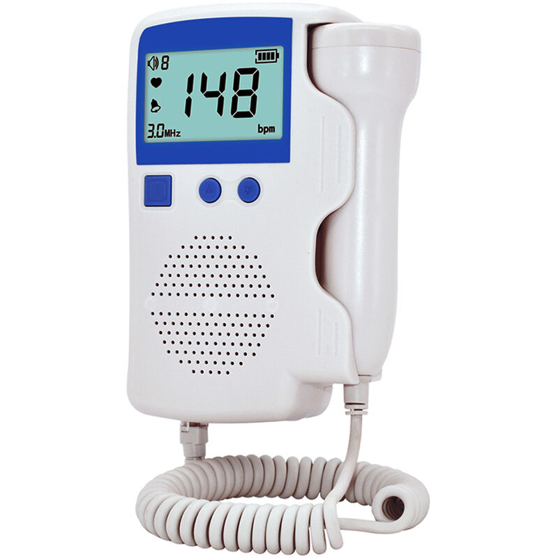 

Asupermall - Doppler fetal domestico Detector de corazon para bebes Monitor de latido cardiaco fetal Doppler 3.0MHz Sin radiacion con pantalla