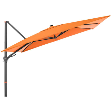 Doppler myZone Pendelschirm Side LED 300 x 220 cm Sonnenschirm 3 Farben Ampelschirm 451280 816 Orange
