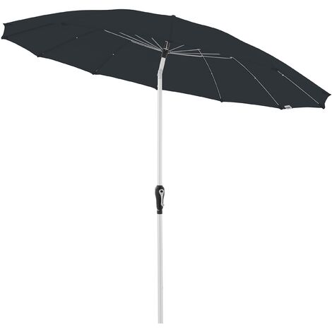 Doppler Ombrellone per il giardino in alluminio I Ombrellone da giardino con funzione di manovella I Ideale per giardino e balcone I 250 cm I Inclinazione versatile I Design orientale